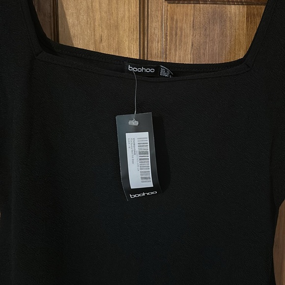Boohoo black square neck dress size 12 - Picture 3 of 4